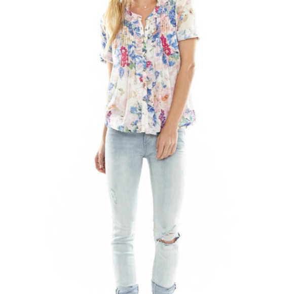 ARATTA Maya Floral Print Pintuck Back Top - Picture 2 of 4